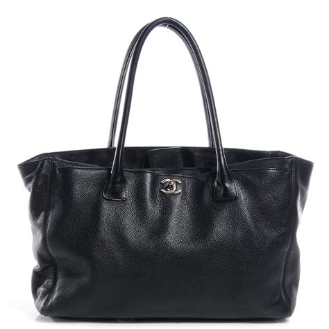 chanel calfskin cerf shopper tote black|Chanel shopping bags.